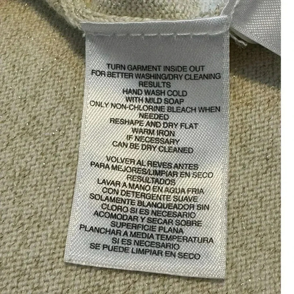 Jones New York Medium Signature Gold‎ Cream Cowl Neck Drawstring Sweater - Picture 8 of 8